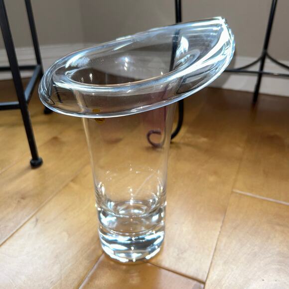 Krosno hand made clear art glass jack in the pulpit vase - Picture 3 of 11